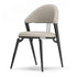 Modern Luxury Round Cushion Lambswool Sponge Black Titanium Dining Chair Backrest For Dining Room