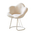 Modern Minimalist Plum Round Lambswool Metal Vanity Stool Backrest Armless For Bedroom