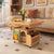 Contemporary Retro Wood Rectangular Collapsible Coffee Table On Casters Storage Cabinets For Living Room