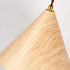 Modern Minimalist Cone Retractable Long Iron Water Turned Wood Grain Wood Wall Sconce Lamp For Bedroom