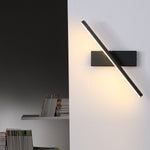 Modern Simplicity Strip Rectangle Aluminum Iron Silicone LED Wall Sconce Lamp For Bedroom