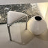 Modern Minimalist Triangle Fabric Stainless Steel Vanity Stool Backless Armless For Bedroom