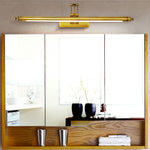 Modern Minimalist Strip Cylinder Foldable Hardware Stainless Steel PC LED Vanity Light Wall Sconce Lamp For Bathroom