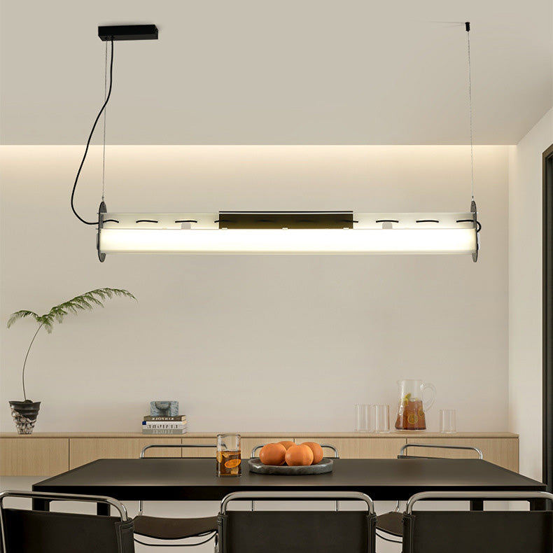 Modern Minimalist Straight Line Acrylic LED Island Light Pendant Light For Dining Room