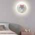 Contemporary Creative Cartoon Mermaid Pink Rabbit Iron LED Wall Sconce Lamp For Bedroom