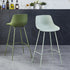 Contemporary Simplicity Curved Plastic Solid Color Bar Stool Backrest Footrest For Dining Room