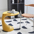 Contemporary Creative Shaped Oval Base PE Plastic End Table For Living Room
