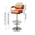 Modern Minimalist Leather Sponge Aluminum Alloy Square Cylinder Bar Stool Backrest Armrest For Kitchen