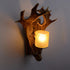 Contemporary Scandinavian Antler Cylinder Resin Glass 1-Light Wall Sconce Lamp For Living Room