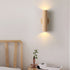 Traditional Japanese Rubber Wood Cylinder LED Wall Sconce Lamp For Bedroom