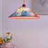 Modern Creative Cone Oil Painting Iron Fabric 1-Light Pendant Light For Living Room