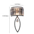 Modern Luxury Half Round Oval Iron Crystal 2-Light Wall Sconce Lamp For Bedroom