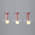 Contemporary Creative Iron Resin Bow Flower Design PE Round Shade 1-Light Pendant Light For Living Room