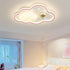 Modern Art Deco Kids Iron PE Cloud Rainbow Semicircular Astronaut LED Flush Mount Ceiling Light For Bedroom