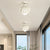 Contemporary Creative Shell Iron Resin Acrylic LED Semi-Flush Mount Ceiling Light For Living Room