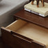 Contemporary Scandinavian Square Tabletop Solid Wood Nightstand 1-Drawer For Bedroom