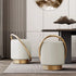 Contemporary Creative Microfiber Leather Metal Cylinder Vanity Stool For Bedroom