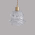 Contemporary Luxury Brass Flower Glass Shade 1-Light Pendant Light For Living Room