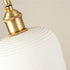 Contemporary Nordic Irregular Cylinder Stripe Ceramic Copper 1-Light Pendant Light For Living Room