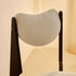 Contemporary Nordic Ash Wood Velvet Metal Sponge Square Crescent Dining Chair Backrest Armless For Dining Room