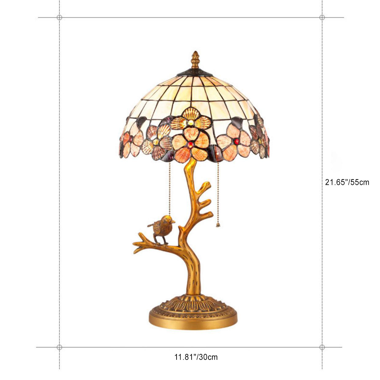 Contemporary Luxury Full Copper Bird Decoration Natural Shell Shade 2-Light Table Lamp For Home Office