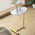 Modern Minimalist Water Drops Oval Density Plate Carbon Steel End Table For Living Room