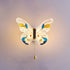 Contemporary Creative Butterfly Enamel Colored Acrylic Wing Iron LED Wall Sconce Lamp For Living Room