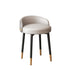 Contemporary Luxury Round Arc Metal Faux Leather Vanity Stool Backrest For Bedroom