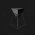 Contemporary Nordic Triangle Pyramid Glass Slate Metal Side Table For Bedside