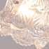 Contemporary Luxury Antique Brass Flower Glass Design 1-Light Pendant Light For Living Room