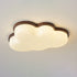 Modern Minimalist Cloud Wood Acrylic LED Flush Mount Ceiling Light For Bedroom