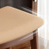 Traditional Vintage PU Leather Upholstered Wood Square Footstool For Entryways