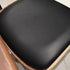 Contemporary Nordic Walnut Wood Grain Microfiber Leather Upholstered Dining Chair Backrest For Dining Room