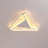 Contemporary Simplicity Aluminum Geometric Triangle Silicone LED Flush Mount Ceiling Light For Living Room