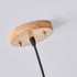 Modern Minimalist Round Diamond Solid Wood Skeleton 1-Light Pendant Light For Living Room