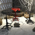 Contemporary Industrial Iron Wood Round Hollowed Claw Base Bar Stool Footrest For Kitchen