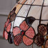 Traditional Tiffany Shell Stained Glass Shade Full Copper Base 1-Light Table Lamp For Bedroom