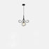 Modern Luxury Glass Ball Shade Arc Iron 1-Light Pendant Light For Living Room