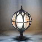 Traditional Colonial Globe Glass Aluminum 1-Light Outdoor Light For Garden