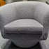 Modern Minimalist Ring Frame Solid Wood Cotton Linen High Density Sponge Accent Chair Backrest Armrest For Living Room