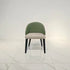 Modern Luxury Ring Back Leather Cotton Linen Ash Wood Dining Chair Backrest For Dining Room