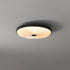 Contemporary Nordic Iron PVC Folding Fan Blade Pleat Round LED Flush Mount Ceiling Light For Living Room