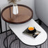 Contemporary Nordic Round Oval Glass Rock Slab Stainless Steel Coffee Table For Living Room