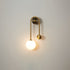 Contemporary Nordic Copper Acrylic Cylinder Ball 1/2/4 Light Wall Sconce Lamp For Living Room