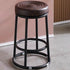 Modern Simplicity Leather Carbon Steel Cotton Metal Round Bar Stool Footrest For Kitchen