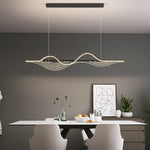 Modern Minimalist Long Butterfly Silicone Hardware Acrylic LED Island Light Chandelier For Living Room