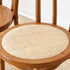 Contemporary Retro Rattan Beech Wood Metal Round Arched Dining Chair Backrest For Dining Room