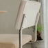 Contemporary Nordic Square Fabric Upholstered Stainless Steel Bracket Dining Chair Backrest For Dining Room