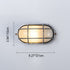 Contemporary Industrial Aluminum Glass Round Oval 1-Light Wall Sconce Lamp For Hallway