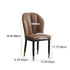 Modern Luxury PU Leather Padded Dining Chair Wing Backrest Armless For Dining Room